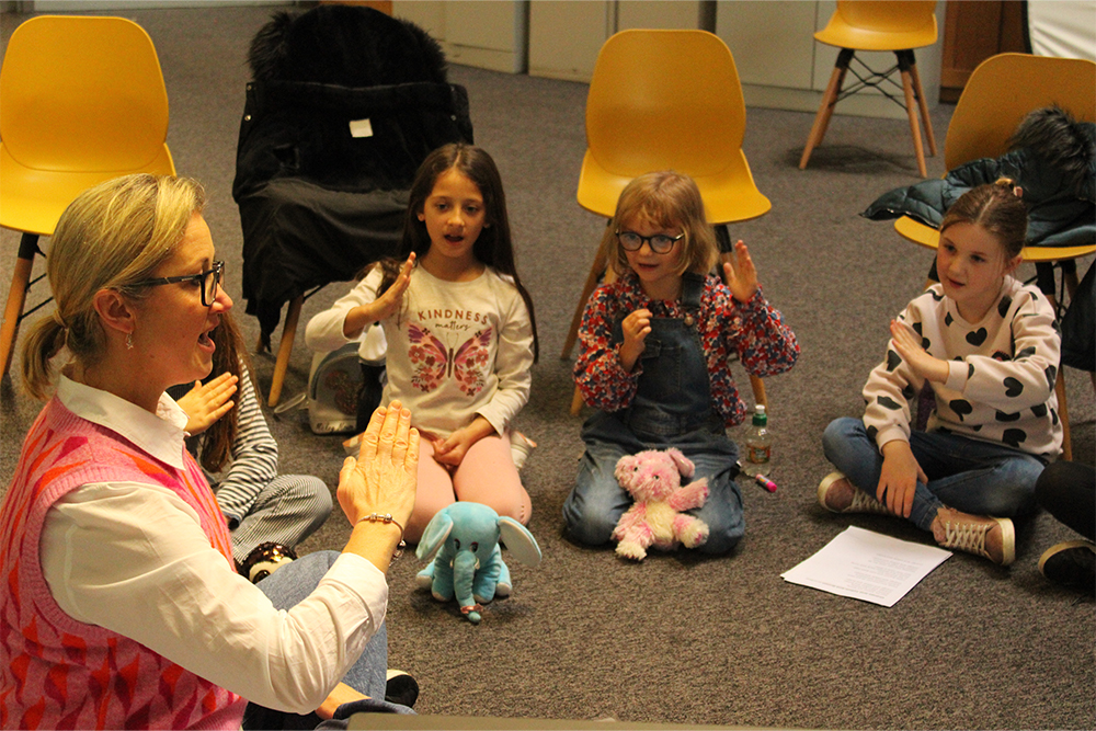 Young singers learning together in the Folkestone Junior Choir