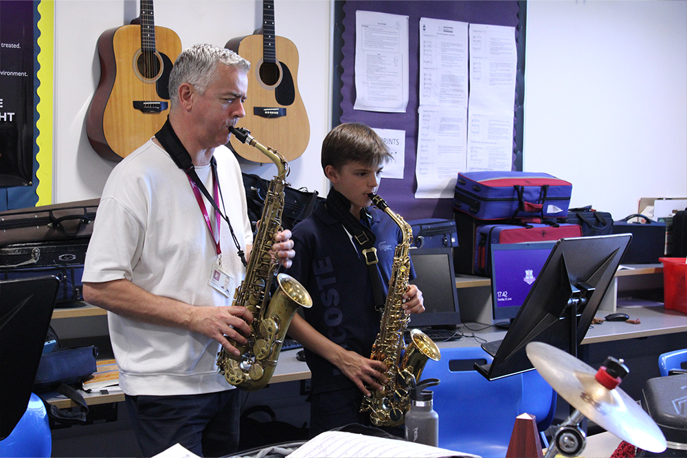 Saxophone music lesson