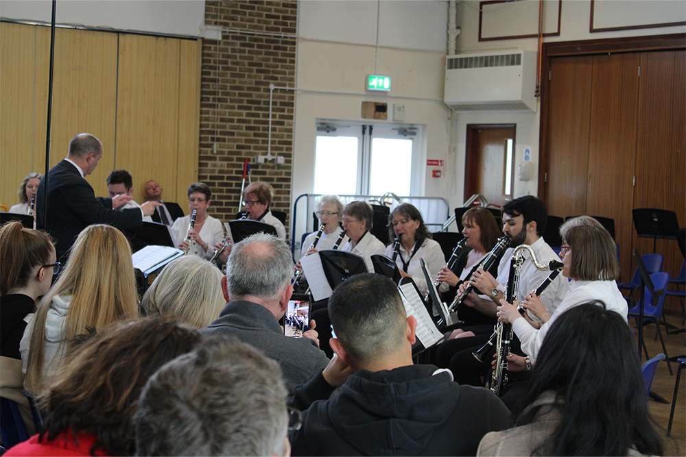 Advanced musicians performing with the Clarinet Ensemble in Medway Towns Music Centre