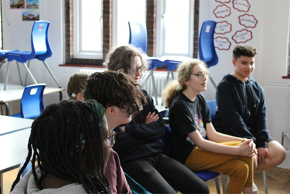 Students learning music together at the Medway Towns Music Centre, Music Theory Group