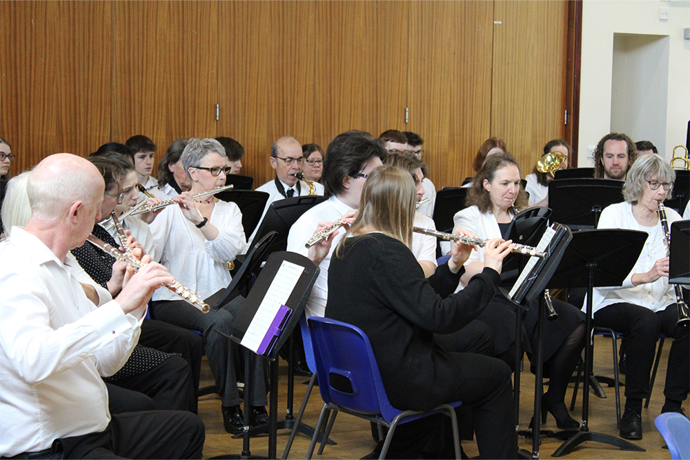 Force 10! wind band in Medway Towns Music Centre performing in concert